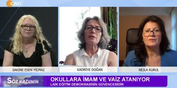Okullara imam atanması. -Eğitim sunnileştiriliyor. Hedef dindar ve kindar nesil. Sakine Esen Yılmaz ile Söz Kadının programının bu haftaki konuğu: -EĞİTİM-SEN Genel Başkanı Prof. Dr. -Necla Kurul -DAD Eş Başkanı -Kadriye Doğan