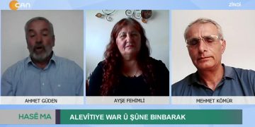 Alevîtiye war û Şûne Bınbarak Ahmet Güden sunduğu Hasê Ma’nın bugünkü konukları Mehmet Kömür ve Ayşe Fehimli