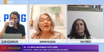 Çilem Küçükkeleş’in hazırlayıp sunduğu Özel Program’da Madımak Katliamının 30. yılında gerçekleştirilen kitlesel anma ve protestoları konuşmak üzere Alevi aktivistler Naz Atmaca ve Nurhan Kılıçkaya konuk oluyor.