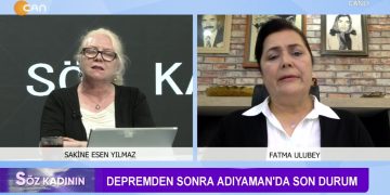 Depremden sonra Adıyaman’da son durum. -Siyasette Kadın. -Seçim sonrası yaşananlar. Sakine Esen Yılmaz ile Söz Kadının programının bu haftaki konuğu: Gazeteci / Siyasetçi -Fatma Ulubey