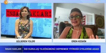 Gülseren Yoleri’nin hazırlayıp sunduğu İnsan Hakları programının bu haftaki konuğu: -İnsan Hakları Derneği Genel Başkanı -Eren Keskin