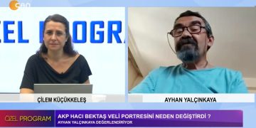 Çilem Küçükkeleş’in hazırlayıp sunduğu Özel Program’ın konuğu: Prof. Dr. Ayhan Yalçınkaya -AKP Hacı Bektaş Veli Portresini neden değiştirdi? -Hacı Bektaş Veli’yi anma etkinliklerinde Aleviler iktidara ne mesaj vermek istedi?