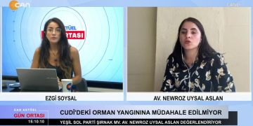 Ezgi Soysal’ın sunduğu Can Aktüel Gün Ortası Programının Bugün’kü Konuğu: Yeşil Sol Parti Şırnak Milletvekili Av. Nevroz Uysal Aslan.