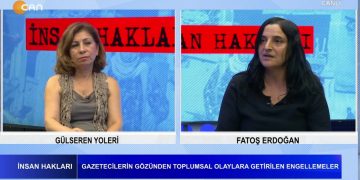 Gazetecilerin Gözünden Toplumsal Olaylara Getirilen Engellemeler-Gülseren Yoleri’nin hazırlayıp sunduğu İnsan Hakları programının bu haftaki konuğu:Gazeteci – Fatoş Erdoğan
