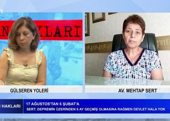 Gülseren Yoleri’nin hazırlayıp sunduğu İnsan Hakları programının bu haftaki konuğu: Avukat Mehtap Sert.