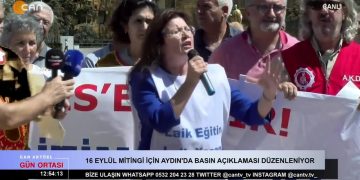 16.Eylül’de Yapılacak Miting Öncesi Aydın’da Basın Açıklaması Düzenleniyor, Ezgi Soysal ile Can Aktüel Gün Ortası programının 14 Eylül Perşembe günü konuğu: ABF Genel Sekreteri Özgür Kaplan.