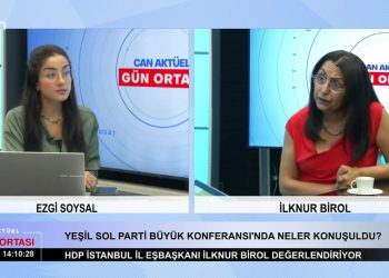 Ezgi Soysal ile Can Aktüel Gün Ortası programının 13 Eylül Çarşamba günü konuğu: HDP İstanbul İl Başkanı İlknur Birol, Gazeteci Bilal Güldem. 2. Bölüm