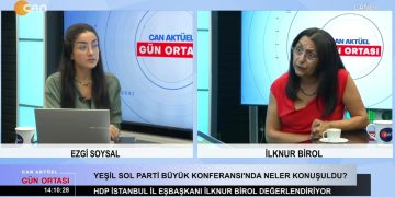 Ezgi Soysal ile Can Aktüel Gün Ortası programının 13 Eylül Çarşamba günü konuğu: HDP İstanbul İl Başkanı İlknur Birol, Gazeteci Bilal Güldem. 2. Bölüm