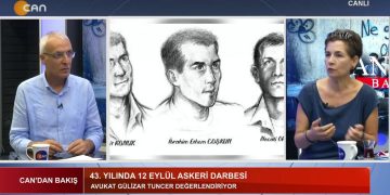Veli Haydar Güleç’in hazırlayıp sunduğu Can’dan Bakış programının bu haftaki konuğu: Avukat -Gülizar Tuncer -43. Yılına 12 Eylül Askeri Darbesi -12 Eylül’de Yaşanan Dil ve İnanç Yasakları -90′ lı Yıllarda Devlet Destekli Katliamlar -Sezgin Tanrıkulu’ndan TSK’ya İlişkin Açıklama