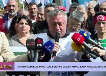 Ankara’da Meslek Örgütleri, Filistin’e Destek Amaçlı Açıklama Yapıyor.
