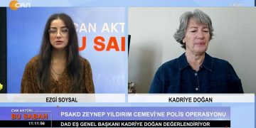 Ezgi Soysal ile Can Aktüel Bu Sabah programının 13 Ekim Cuma Günü Konuğu: DAD Eş Genel Başkanı Kadriye Doğan, PİRHA Dersim Muhabiri Cihan Berk 2. Bölüm