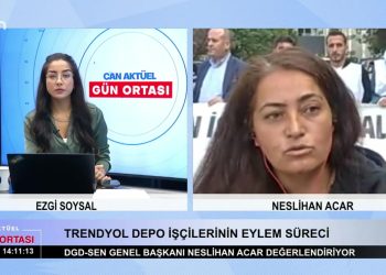 Ezgi Soysal ile Can Aktüel Gün Ortası programının 4 Ekim Çarşamba Günü Konuğu: DGD-SEN Genel Başkanı Neslihan Acar. 2 Bölüm