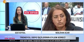 Ezgi Soysal ile Can Aktüel Gün Ortası programının 4 Ekim Çarşamba Günü Konuğu: DGD-SEN Genel Başkanı Neslihan Acar. 2 Bölüm
