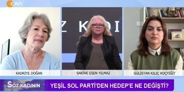 Sakine Esen Yılmaz ile Söz Kadının programının bu haftaki konukları: HEDEP Milletvekili Gülistan Kılıç Koçyiğit ve DAD Eş Genel Başkanı Kadriye Doğan – Yeşil Sol Parti’den HEDEP’e Ne Değişti ? – İsraril-Filistin Savaşının Yarattığı Yeni Dengeler