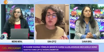 25 Kasım Kadına Yönelik Şiddete Karşı Uluslararası Mücadele Günü, Medine Meral ile Özel Program. Konuklar: Seher Şengünlü Yılmaz, Esra Çiftçi, ilknur birol.
