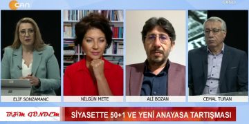 Anayasa Tartışmaları – Kadın Hakları ve Mücadelesi – Elif Sonzamancı’nın Sunduğu Bizim Gündem’in Konukları: Gazeteciler Cemal Turan, Nilgün Mete ve HEDEP Milletvekili Ali Bozan