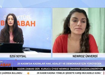 Ezgi Soysal ile Can Aktüel Bu Sabah programının 22 Kasım Çarşamba Günü Konuğu: Kadın Zamanı Derneği Kurucu Üyesi Newroz Ünverdi.
