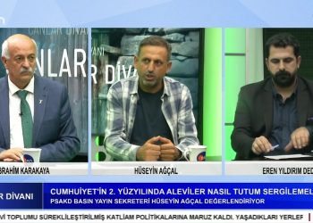 İbrahim Karakaya’nın sunduğu Canlar Divanı programının bu akşamki konukları Okmeydanı Cemevi Dedesi Eren Yıldırım ve PSAKD Basın Yayın Sekreteri Hüseyin Ağçal – Cumhuriyet’in 2. yüzyılında Alevilerin talepleri ve mücadelesi – Cumhuriyet’in eğitim politikaları ve laik eğitim