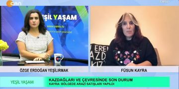 Özge Erdoğan Yeşilırmak’ın hazırlayıp sunduğu Yeşil Yaşam programının konuğu Ekoloji Birliği Kadın Meclisi’nden Füsun Kayra – Şiddet biçimi olarak ekolojik saldırı – Ekoloji mücadelesinde kadın – Kazdağları ve çevresinde son durum