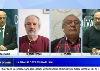 İbrahim Karakaya’nın hazırlayıp sunduğu Canlar Divanı programının konukları Veli Büyükşahin, Ali Özveren ve Mustafa Ertekin – Maraş Katliamı’nın 45. Yılı – 19 Aralık Cezaevi Katliamı