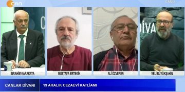 İbrahim Karakaya’nın hazırlayıp sunduğu Canlar Divanı programının konukları Veli Büyükşahin, Ali Özveren ve Mustafa Ertekin – Maraş Katliamı’nın 45. Yılı – 19 Aralık Cezaevi Katliamı
