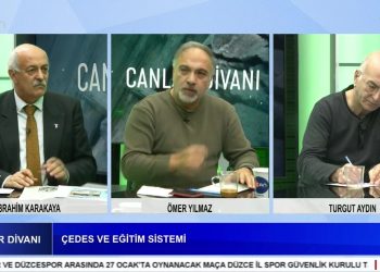 İbrahim Karakaya’nın hazırlayıp sunduğu Canlar Divanı programının konukları Veli-Der Genel Başkanı Ömer Yılmaz ve Veli-Der İzmir 2 nolu Şube Başkanu Turgut Aydın. – Çedes, laiklik ve eğitim sistemi – Toplumsal yeniden inşada eğitimin önemi