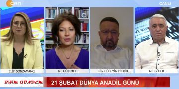 21 Şubat Dünya Anadil Günü – Alevilerde Anadilde İbadet Hakkı – Elif Sonzamancı’nın Sunduğu Bizim Gündem Programının Konukları: Nilgün Mete, Hüseyin Bildik, Kemal Irmak, Ali Güler ve Elif Turan