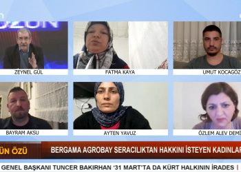 Bergama Agrobay Seracılıktan Hakkını İsteyen Kadınlar – Zeynel Gül’ün Hazırlayıp Sunduğu Sözün Özü Programının Konukları: Fatma Kaya, Umut Kocagöz, Bayram Aksu, Ayten Aksu, Özlem Alev Demirel