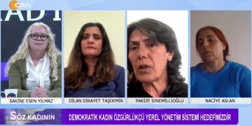 Demokratik Kadın Özgürlükçü Yerel Yönetim Sistemi Hedefimizdir – Hatay Halkı Seçimlerden Ne Bekliyor – Kayyımlar Gidecek Gasp Politikası Bitecek – Sakine Esen Yılmaz İle Söz Kadının Programının Bu Haftaki Konukları: Dilan Dirayet Taşdemir, Pakize Sinemillioğlu, Naciye Aslan
