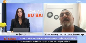 Ezgi Soysal’ın sunduğu Can Aktüel Bu Sabah programının bugünkü konuğu: Zeynal Odabaş.
