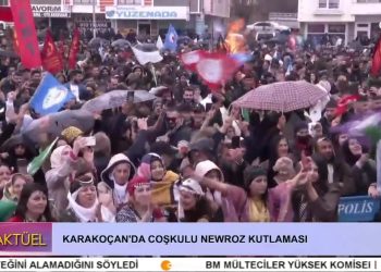Karakoçan’da Newroz Ateşi Yakıldı.