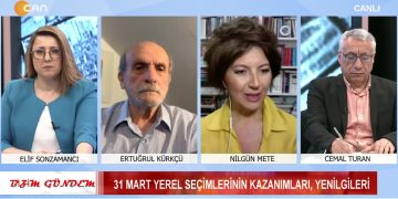 31 Mart Yerel Seçimlerinin Kazanımları Ve Yenilgileri – İktidar Seçim Sonrası Savaş Hazırlığı – İsrail’e Ticaret Kısıtlama Kararı – Elif Sonzamancı’nın Sunduğu Bizim Gündem Programının Konukları: Gazeteci Cemal Turan, Gazeteci Nilgün Mete, HDP Onursal Başkanı Ertuğrul Kürkçü