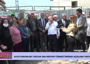 Alevi Kurumları Ana Meryem Türbesi Önünde Açıklama Yapılıyor.Berfin Yıldız ile Can Aktuel..