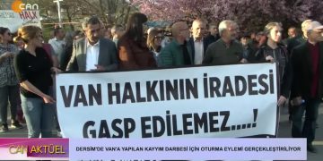 Dersim’de Van’a Yapılan Kayyım Darbesi İçin Oturma Eylemi Gerçekleştiriliyor