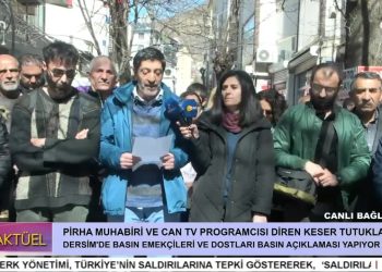 Pirha Muhabiri Diren Keser İçin Dersim’de Basın Açıklaması Yapılıyor