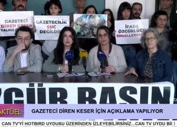 Pirha Muhabiri Diren Keser İçin Basın Açıklaması Yapılıyor