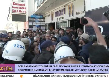 DEM Parti Vanda Seçim Gaspı Protesto Ediliyor