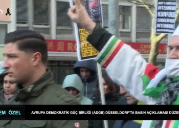 Avrupa Demokratik Güç Birliği (ADGB) Düsseldorf’ta Basın Açıklaması Düzenledi.