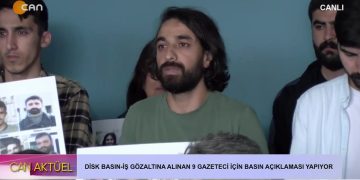 Disk Basın-İş Gözaltına Alınan 9 Gazeteci İçin Basın Açıklaması Yapıyor – CAN AKTÜEL