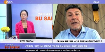 Ezgi Soysal’ın sunduğu Can Aktüel Bu Sabah programının bugünkü konuğu CHP Bursa Milletvekili Orhan Sarıbal. 2 Bölüm