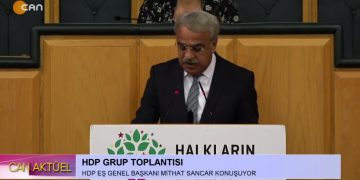 HDP Grup Toplantısı, HDP Eş Genel Başkanı Mithat Sancar Konuşuyor..