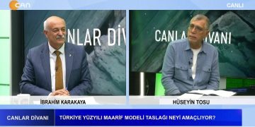 İbrahim Karakaya’nın Hazırlayıp Sunduğu Canlar Divanı Programının Konuğu Eğitim Sen 3 No’lu Şube Başkanı Hüseyin Tosun. – Türkiye Yüzyılı Maarif Modeli Taslağı Neyi Amaçlıyor? – Laik Eğitim Sistemi Nasıl İnşa Edilmeli?