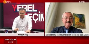 Attila Taş’ın Sunduğu Yerel Seçim 2024 Programının Bugünkü Konuğu: 
– DEM Parti İzmir Büyükşehir Belediye Eş Başkan Adayı Akın Birdal, 
– Maraş Eş Başkan Adayı Fatma Şıkyürek.