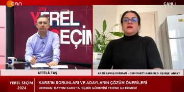 Atilla Taş’ın Sunduğu Yerel Seçim 2024 Programının Bugünkü Konukları: Arzu Savaş Derman, Serkan Yılmaz.