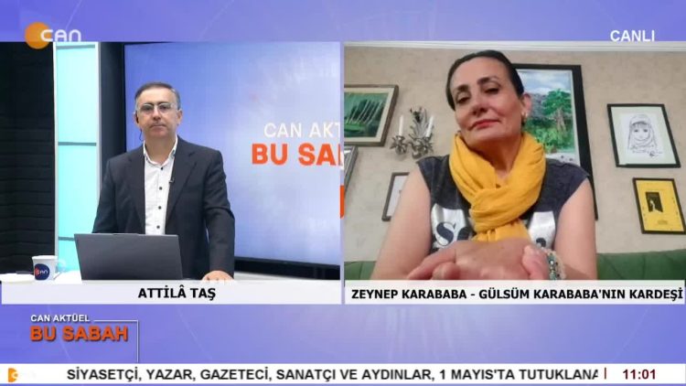 Attilâ Taş’ın sunumuyla Can Aktüel Bu Sabah programının konuğu Madımak Katliamı’nda yaşamını yitiren Gülsüm Karababa’nın kardeşi Zeynep Karababa. 2 Bölüm