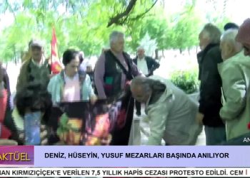 Deniz Gezmiş, Hüseyin İnan ve Yusuf Aslan’ın idam edilişlerinin 52’nci yılında Karşıyaka Mezarlığı’nda Anılıyor.