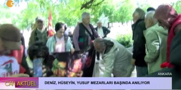 Deniz Gezmiş, Hüseyin İnan ve Yusuf Aslan’ın idam edilişlerinin 52’nci yılında Karşıyaka Mezarlığı’nda Anılıyor.