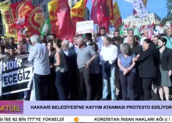 HAKKARİ BELEDİYESİNE KAYYIM ATANMASI PROTESTO EDİLİYOR