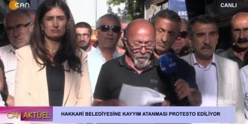 HAKKARİ BELEDİYESİNE KAYYIM ATANMASI PROTESTO EDİLİYOR