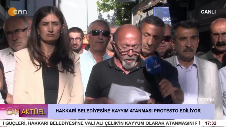 HAKKARİ BELEDİYESİNE KAYYIM ATANMASI PROTESTO EDİLİYOR